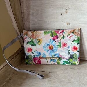 Betsey Johnson Zippered Wallet Floral Wristlet Clutch